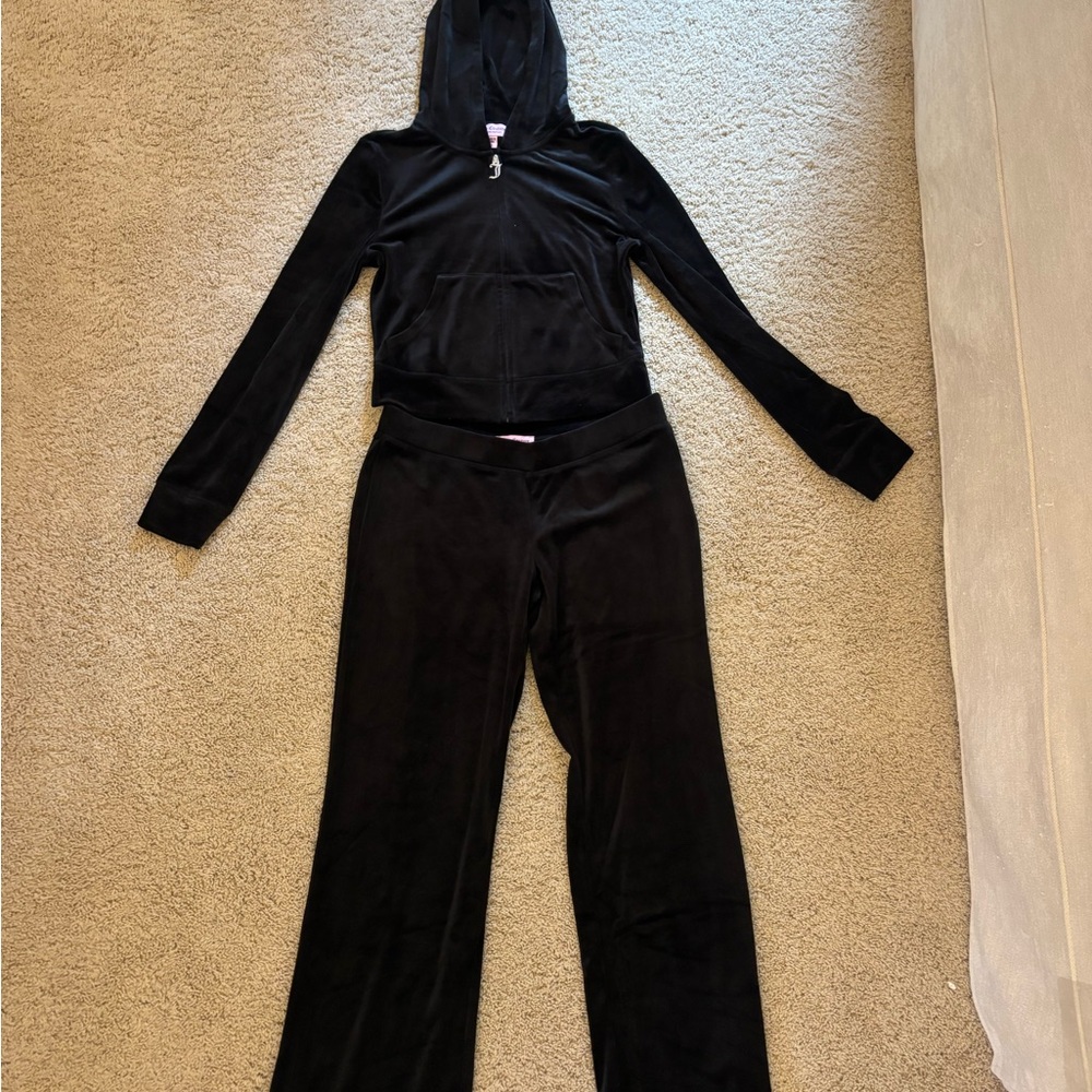 Juicy Couture Black Velour Tracksuit